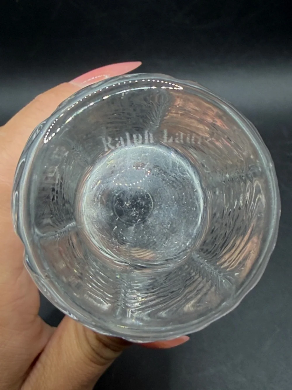 Ralph Lauren Herringbone Crystal Bud Vase Vessel Home Decor Collectible